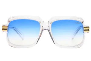 Cazal 607/3 Crystal Clear Gold Blue Gradient Legends Luxury Sunglasses -Ma