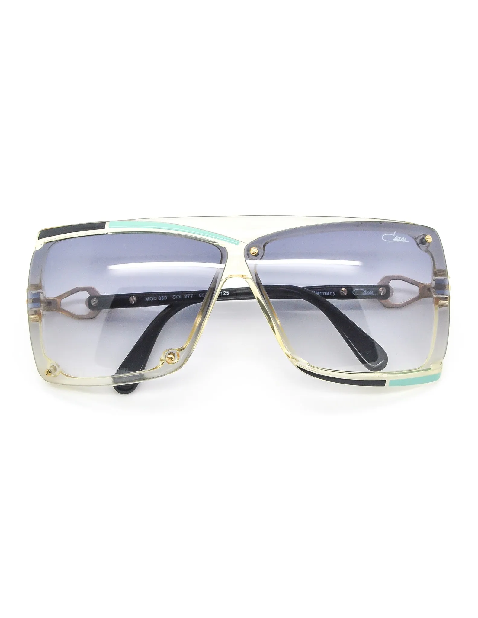 Cazal Vintage Navy Blue and Seafoam Sunglasses 859 277