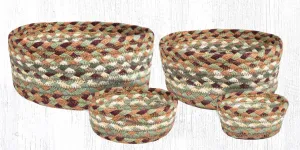 CB-413 Buttermilk/Cranberry Braided Baskets