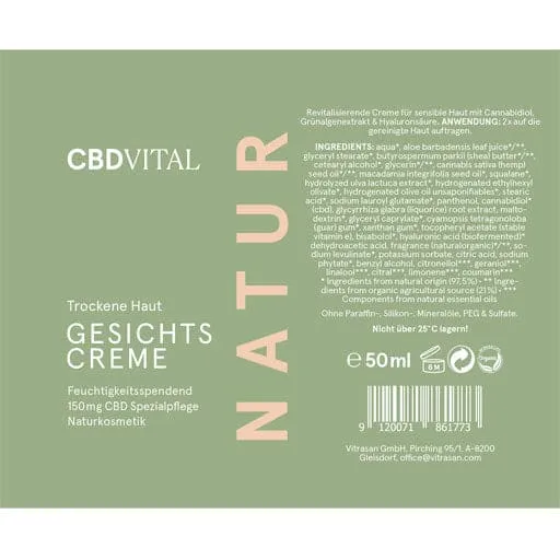 CBD VITAL dry skin face cream