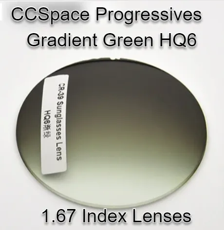 CCSpace Aspheric Progressive Vision Dyed CR-39 Lenses