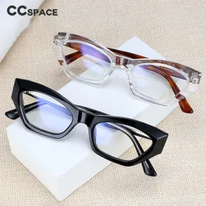 CCspace Unisex Full Rim Oversized Rectangle Cat Eye Acetate Frame Eyeglasses 54404