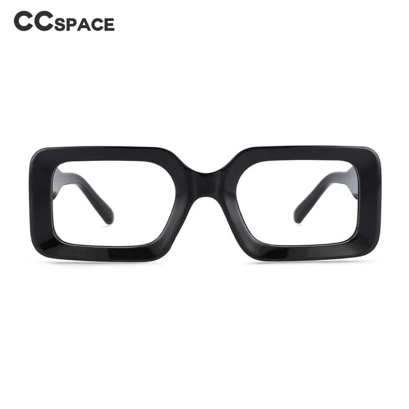 CCspace Unisex Full Rim Oversized Square Resin Frame Eyeglasses 54038