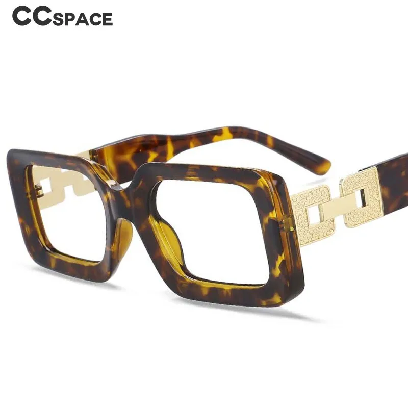 CCspace Unisex Full Rim Oversized Square Resin Frame Eyeglasses 54038