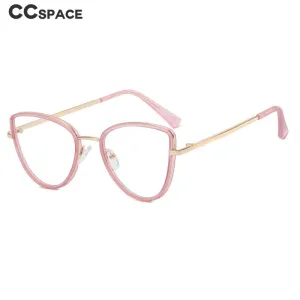 CCspace Unisex Full Rim Square Cat Eye Alloy Eyeglasses 55626