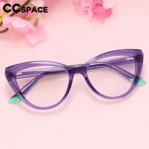 CCspace Unisex Full Rim Square Cat Eye PC Eyeglasses 56638