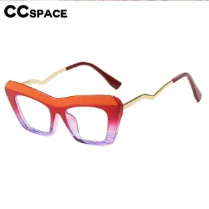 CCspace Unisex Full Rim Square Cat Eye Tr 90 Titanium Eyeglasses 57011