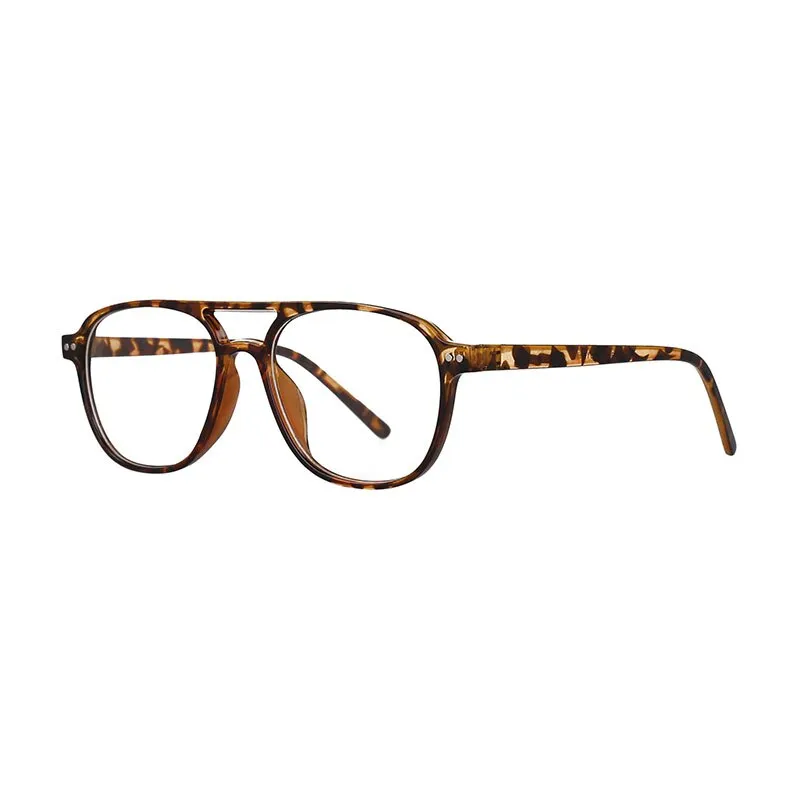 CCspace Unisex Full Rim Square Resin Double Bridge Frame Eyeglasses 53120