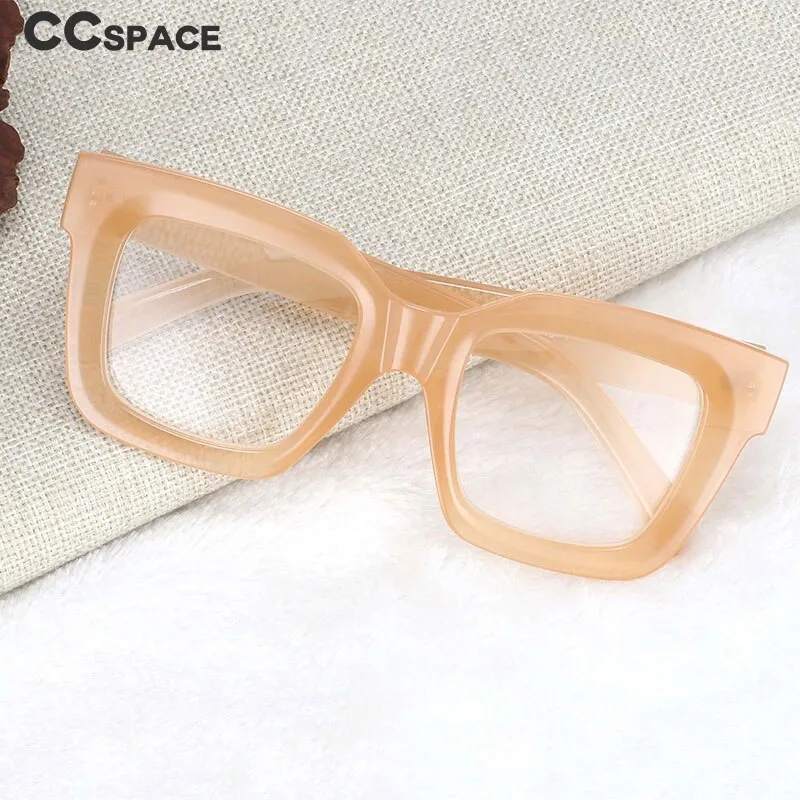 CCspace Unisex Oversized Square Resin Frame Eyeglasses 54406