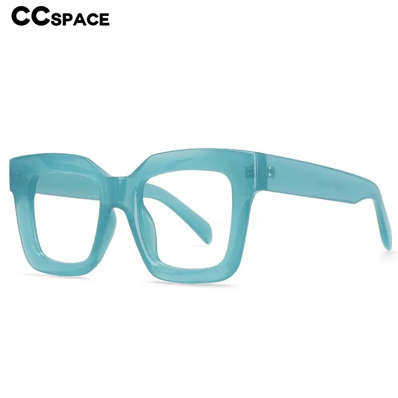 CCspace Unisex Oversized Square Resin Frame Eyeglasses 54406