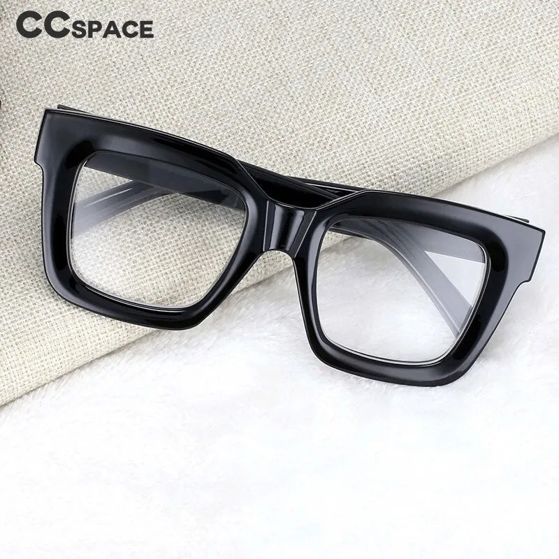 CCspace Unisex Oversized Square Resin Frame Eyeglasses 54406