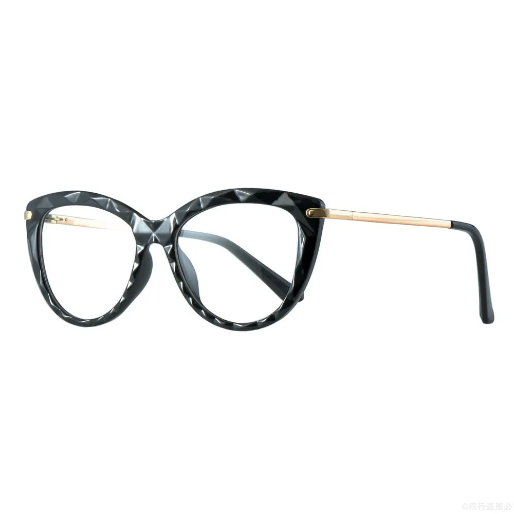 CCspace Women's Cat Eye Diamond Alloy Eyeglasses 51009