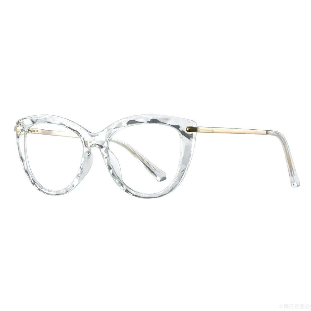 CCspace Women's Cat Eye Diamond Alloy Eyeglasses 51009