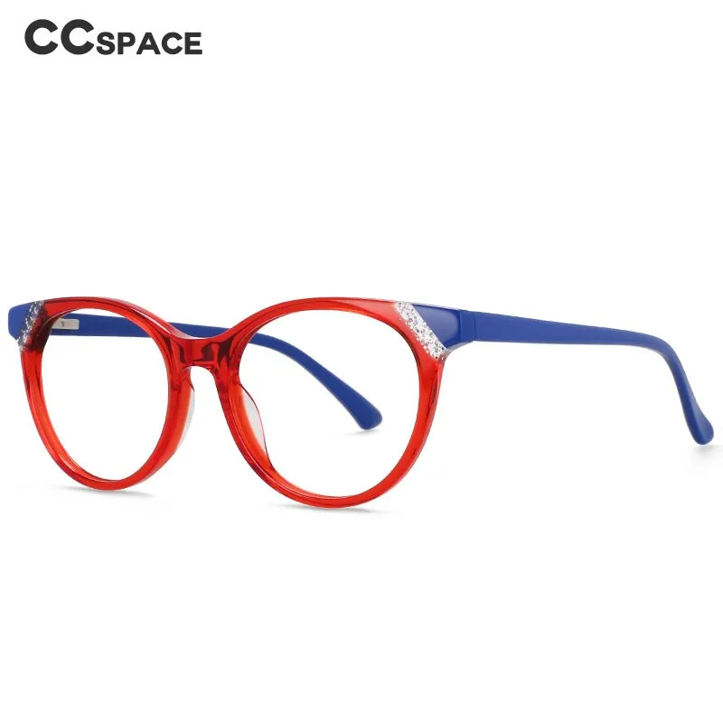 CCspace Women's Full Rim Cat Eye Acetate Eyeglasses 55268