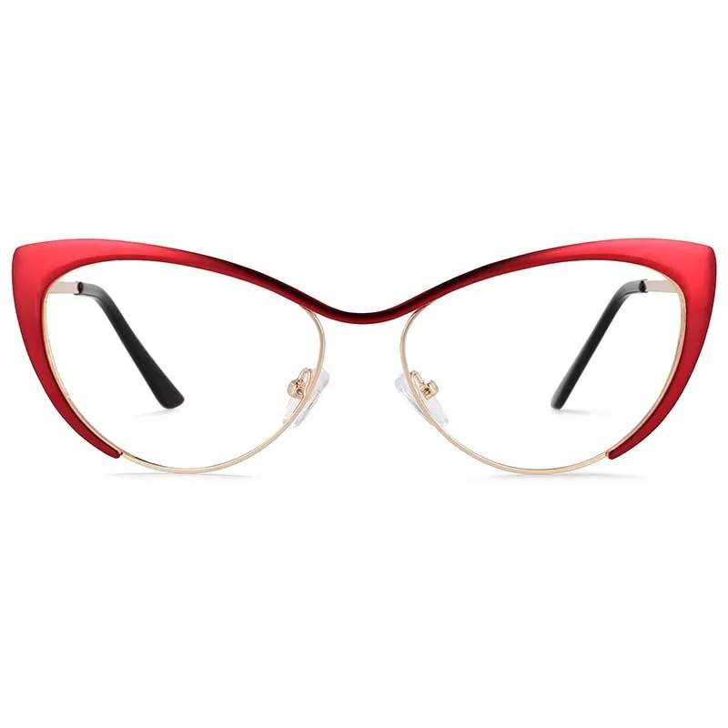 CCspace Women's Full Rim Cat Eye Alloy Eyeglasses 55033