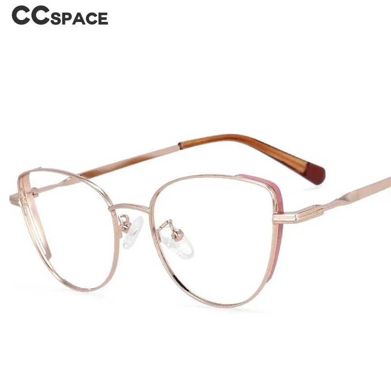 CCspace Women's Full Rim Cat Eye Alloy Frame Eyeglasses 54275