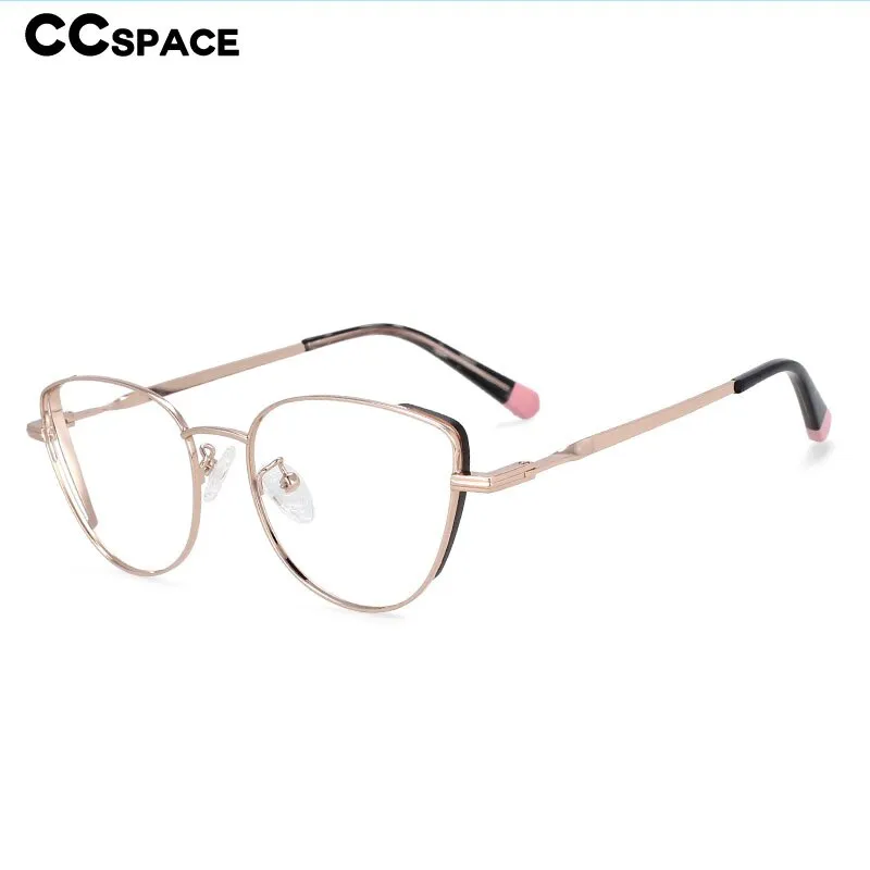 CCspace Women's Full Rim Cat Eye Alloy Frame Eyeglasses 54275