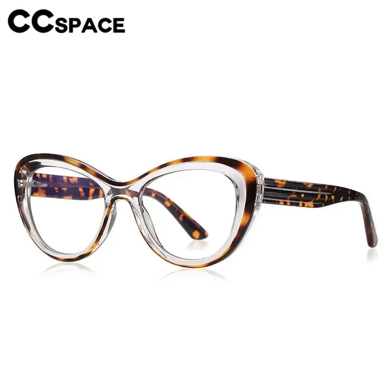 CCspace Women's Full Rim Cat Eye Plastic Eyeglasses 57389