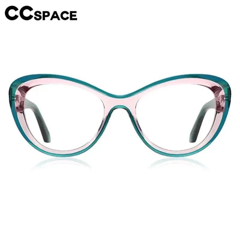 CCspace Women's Full Rim Cat Eye Plastic Eyeglasses 57389