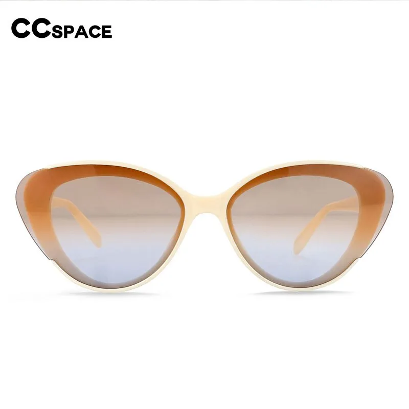 CCspace Women's Full Rim Cat Eye Resin Frame Sunglasses 54223