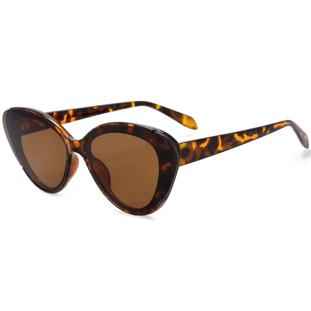 CCspace Women's Full Rim Cat Eye Resin Frame Sunglasses 54223