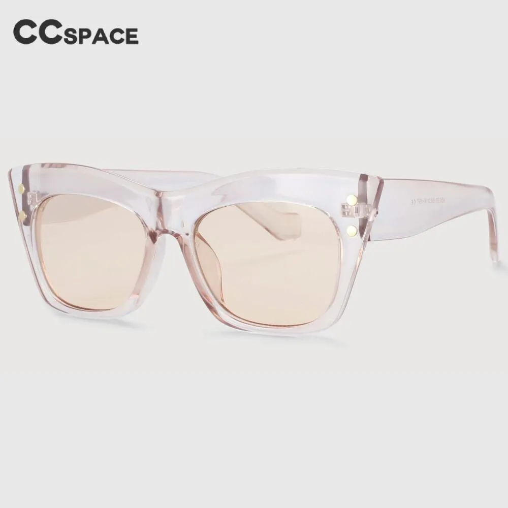 CCspace Women's Full Rim Oversized Cat Eye Resin Frame Sunglasses 53977