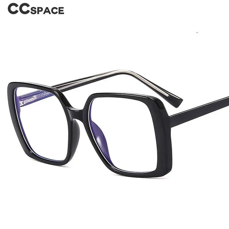 CCspace Women's Full Rim Oversized Square Tr 90 Titanium Eyeglasses 54640