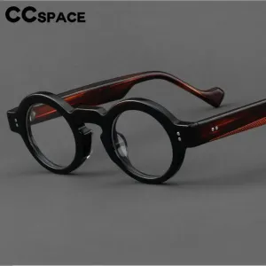 CCspace Women's Full Rim Round Acetate Eyeglasses 57398