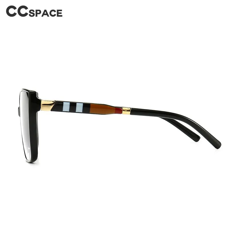 CCspace Women's Full Rim Square Cat Eye Resin Frame Sunglasses 46305