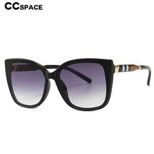 CCspace Women's Full Rim Square Cat Eye Resin Frame Sunglasses 46305