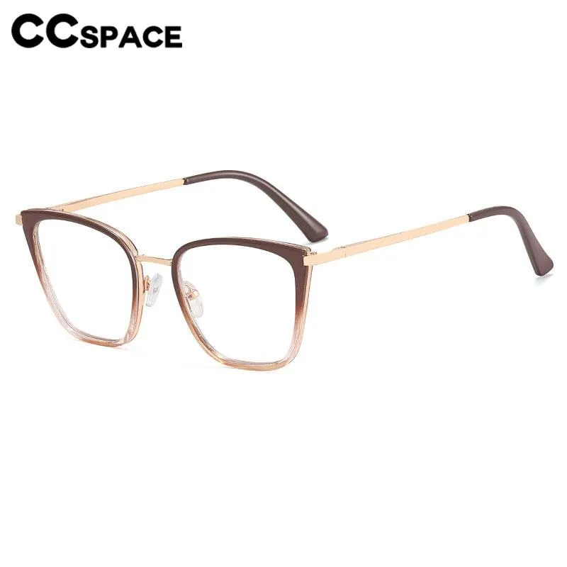 CCspace Women's Full Rim Square Cat Eye Tr 90 Titanium 56694