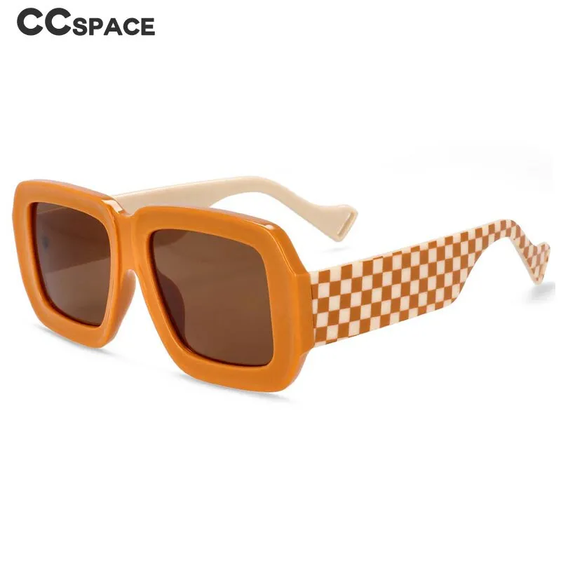 CCspace Women's Full Rim Square Resin Frame Sunglasses 54237