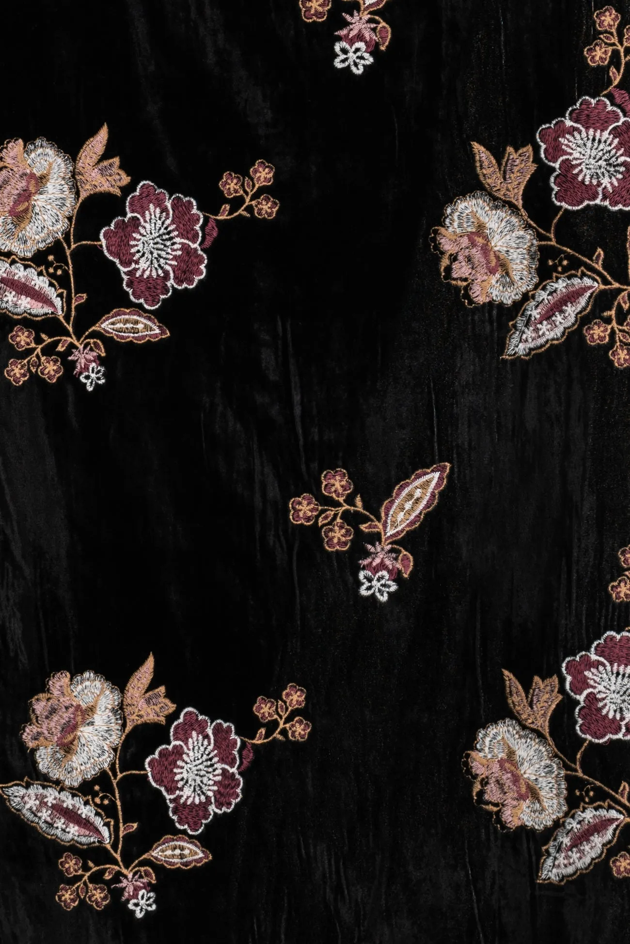 Cecelia Embroidered Velvet Woven