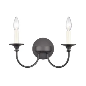 Cecil 2-Light Vanity in Matte Black