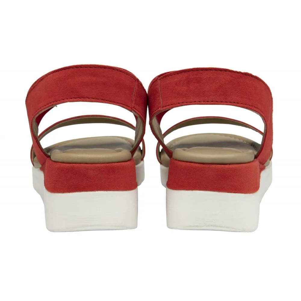 Cecilla Red Open Toe Sandal - Lotus