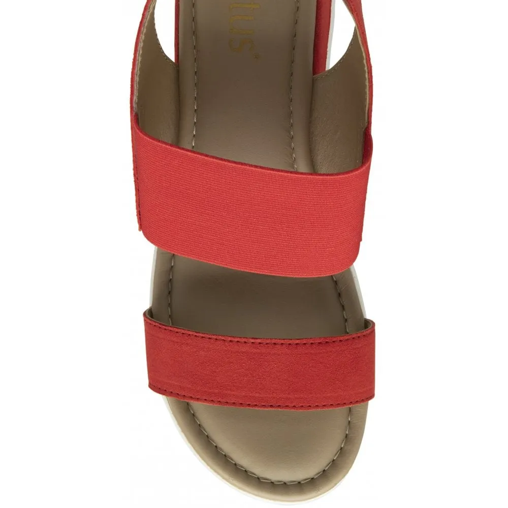 Cecilla Red Open Toe Sandal - Lotus