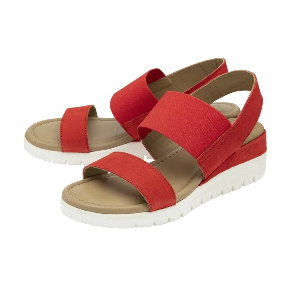 Cecilla Red Open Toe Sandal - Lotus