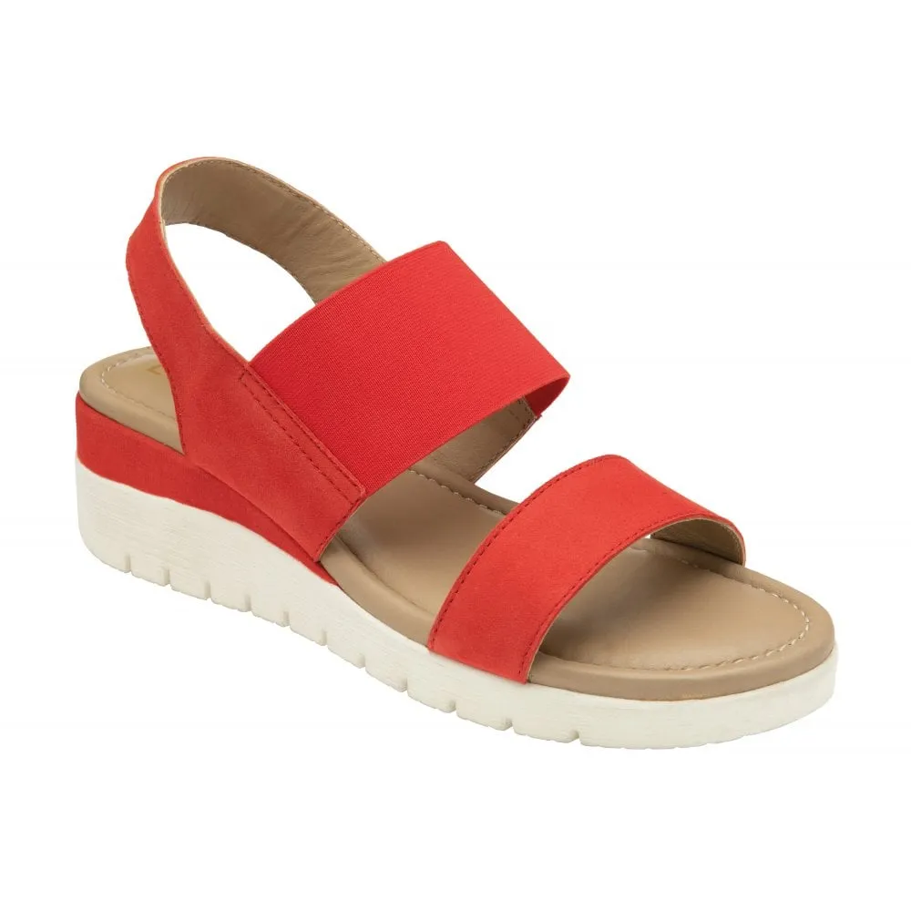 Cecilla Red Open Toe Sandal - Lotus