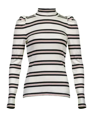 Cedar Stripe Turtleneck Red Black