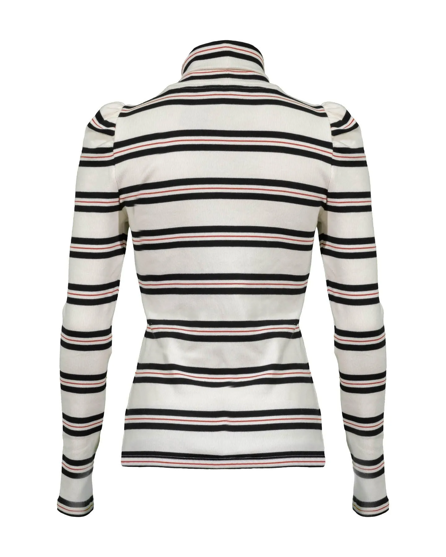 Cedar Stripe Turtleneck Red Black