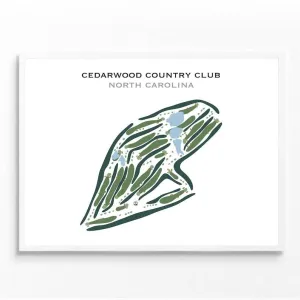 Cedarwood Country Club, North Carolina - Printed Golf Courses