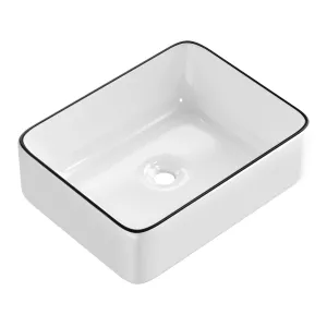 Cefito Bathroom Basin Ceramic Vanity Sink Hand Wash Bowl Above Counter 48x37cm