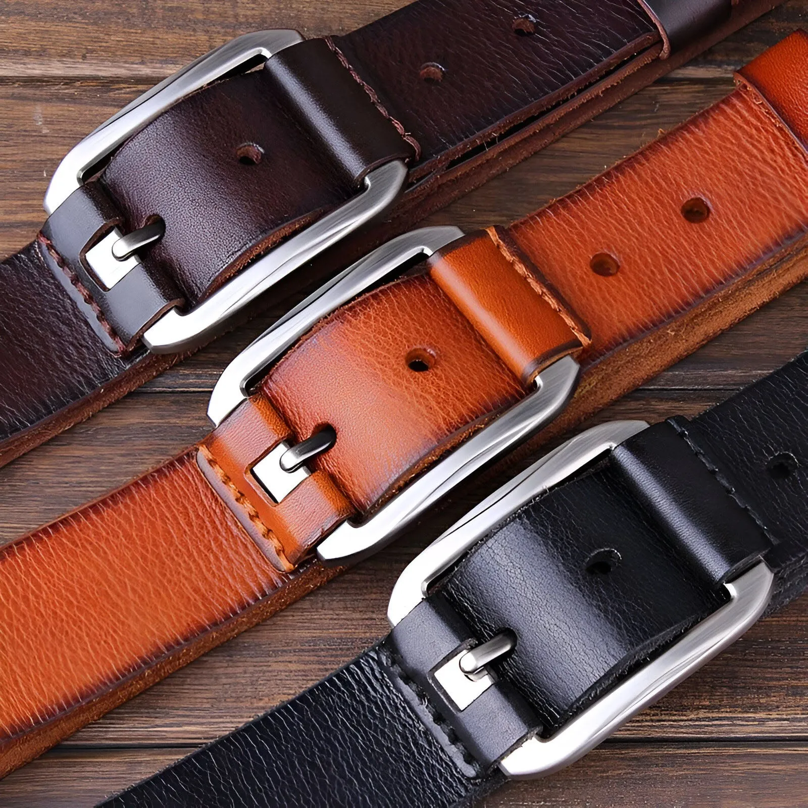 Ceinture Casual en cuir pour homme, modèle Levan