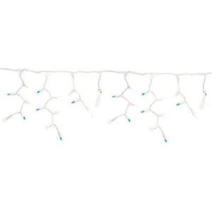 Celebrations Platinum LED T5 Blue/Pure White 100 ct Icicle Christmas Lights 9.5 ft.