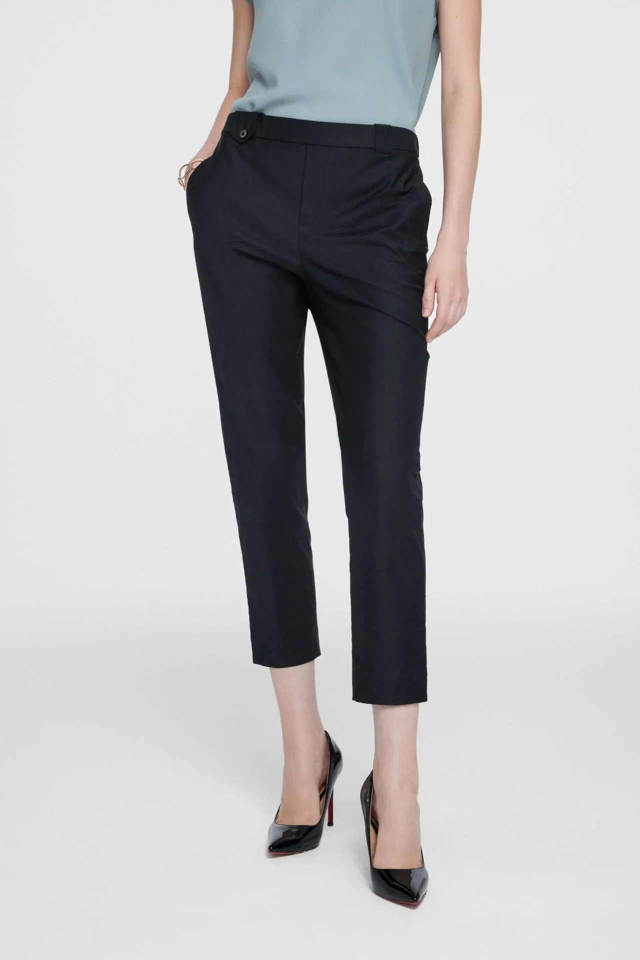 Celeste Cotton Rich Soft Touch Stretchable Twill Cigarette Pants