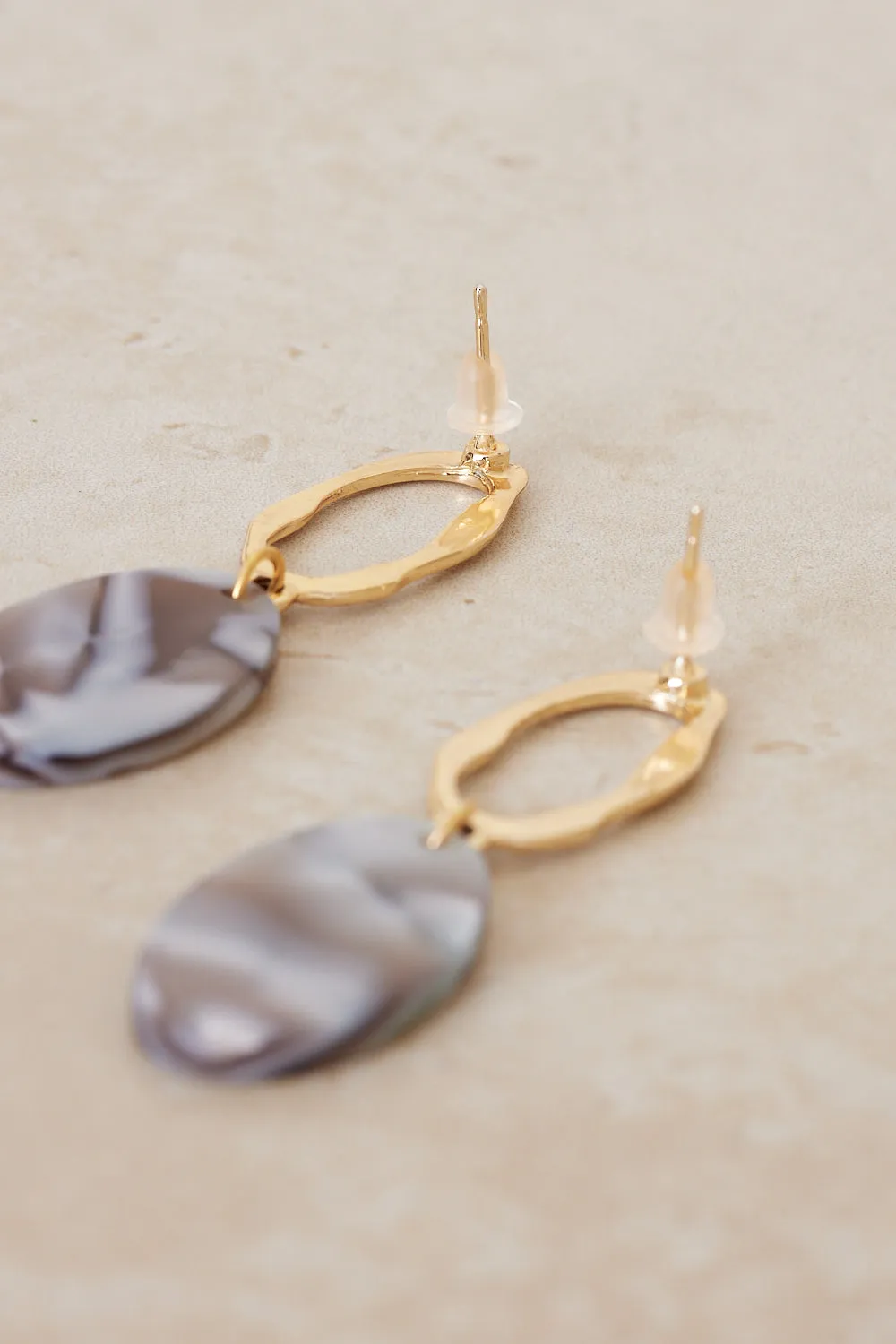 Celeste Drop Earrings - Gold/Opal