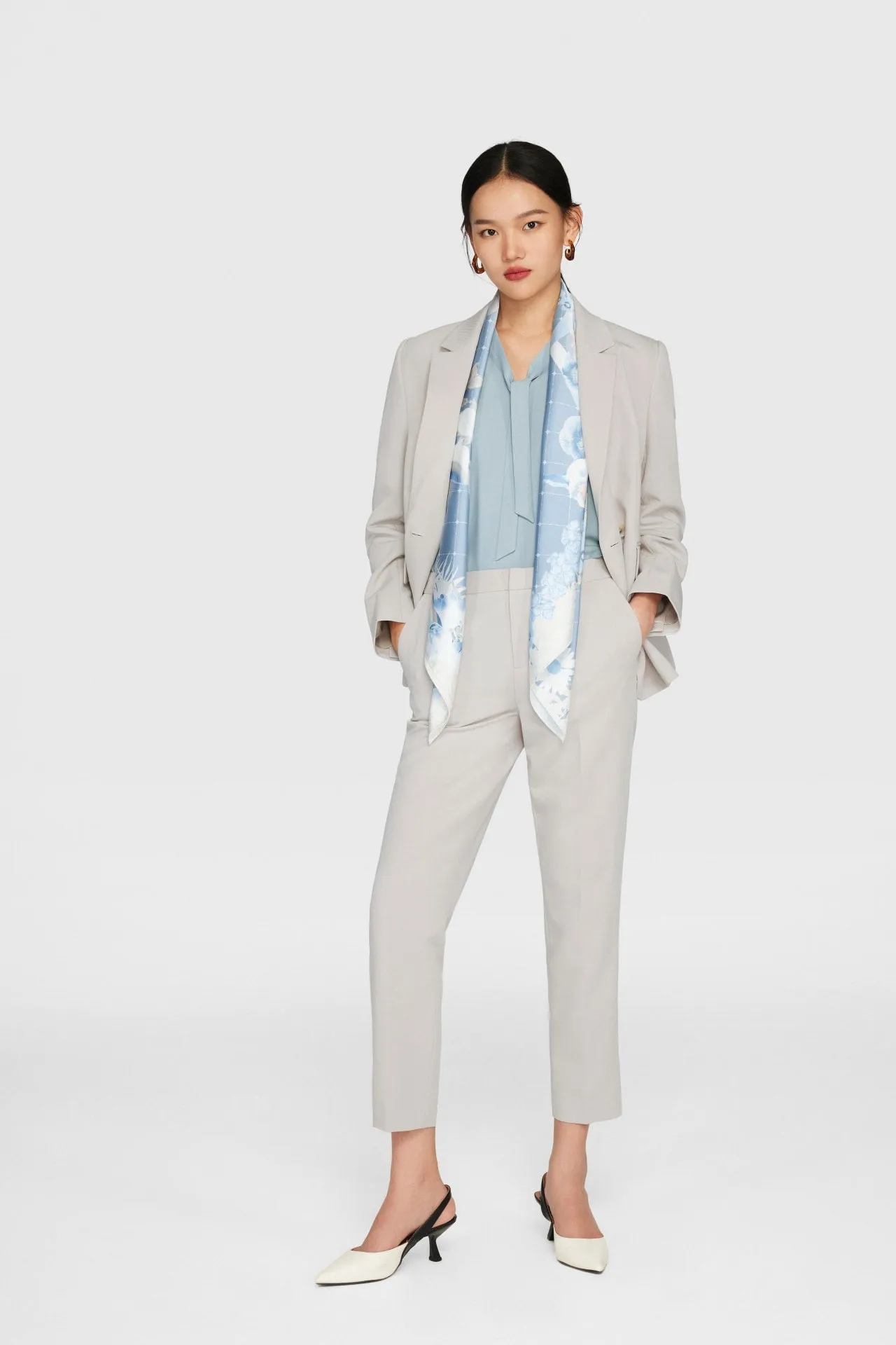 Celeste Soft Touch Stretchable Herringbone Suit Pants