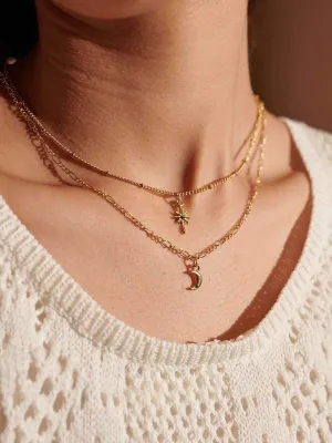 Celestial Gem Necklace - Gold