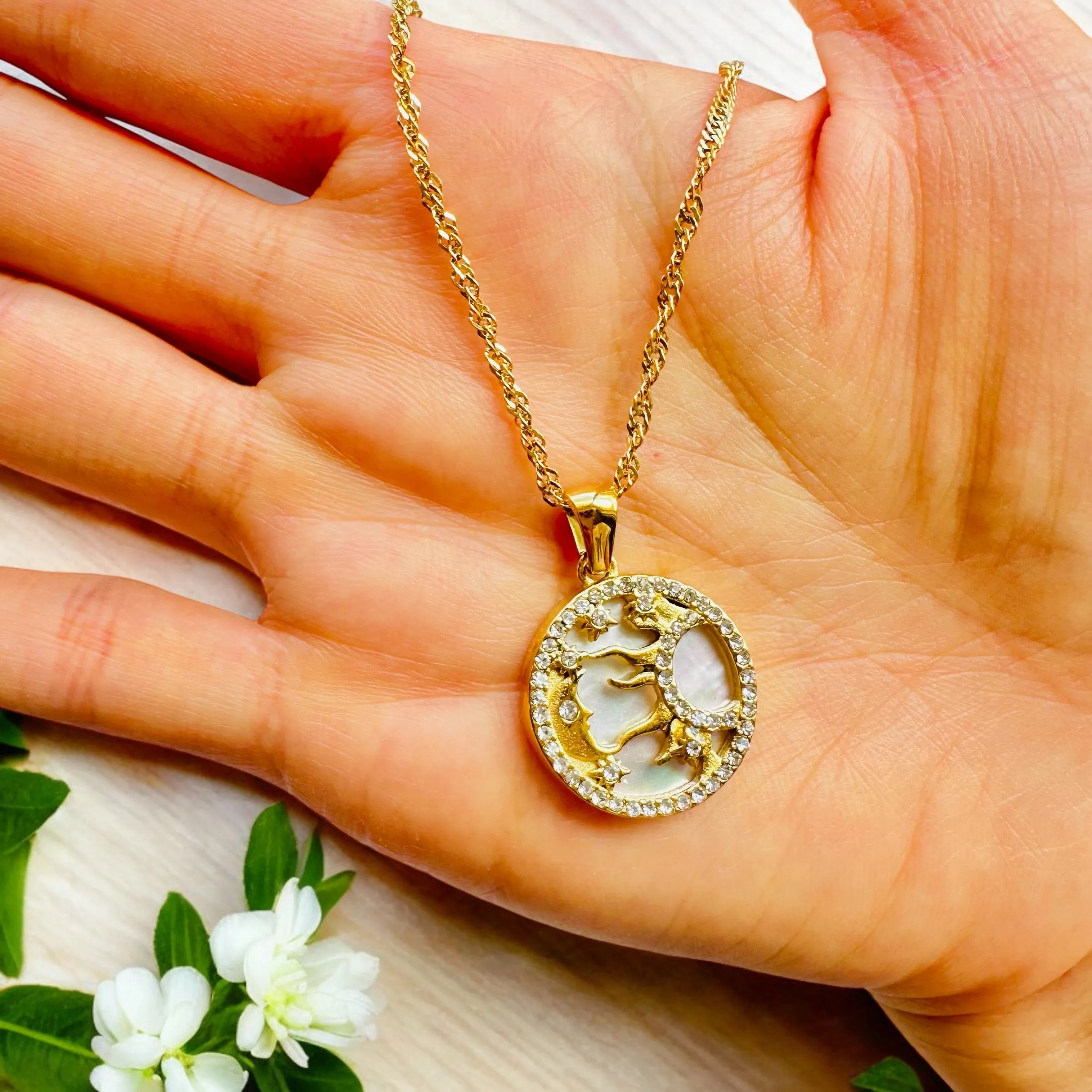 Celestial Harmony - 18K Gold Plated, Waterproof Necklace