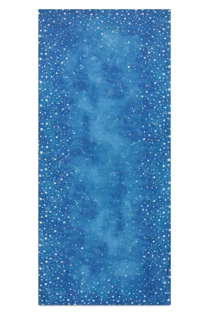 Celestial Stars Linen Tablecloth in Blue